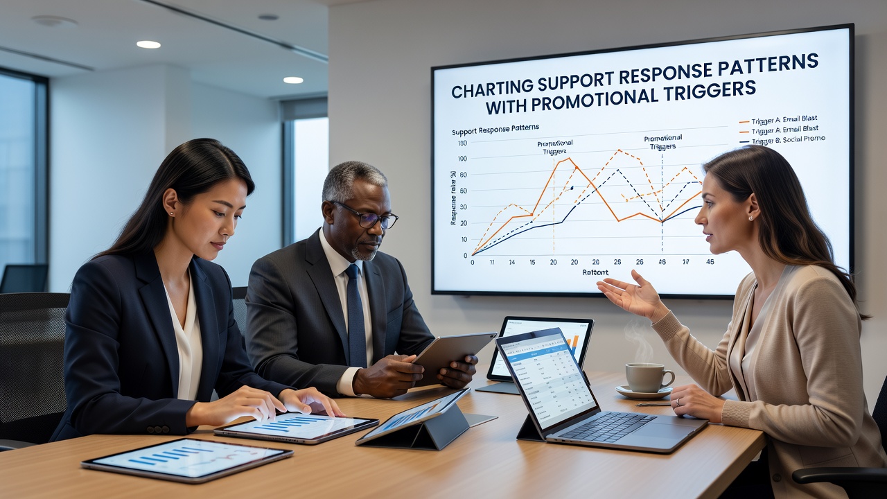 Diagramm zur Analyse von Support-Reaktionsmustern und Werbetriggern in mobilen Tischspielumgebungen
