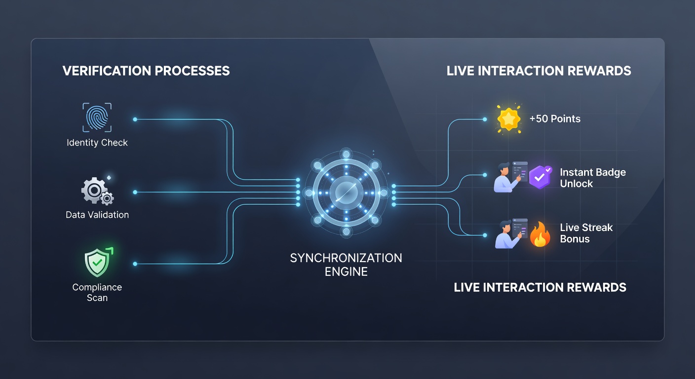 Diagramm zur Synchronisation von Verifizierungsraten mit Live-Interaktionen auf mobilen Geräten