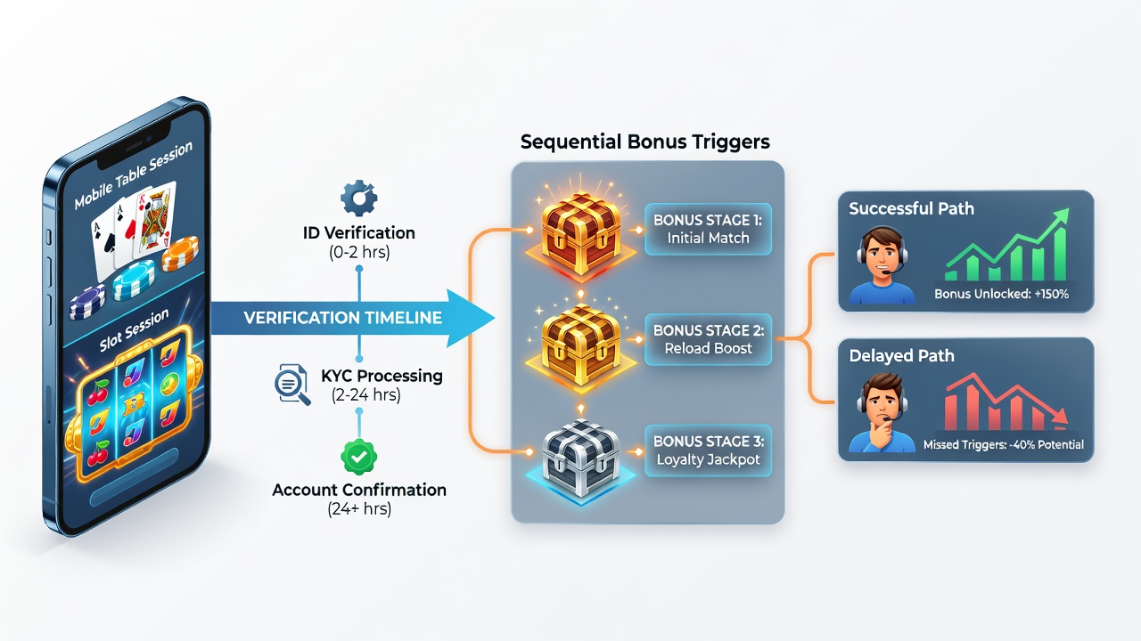 Synchronisation von Verifizierungszeiten mit Bonus-Triggern in mobilen Sessions