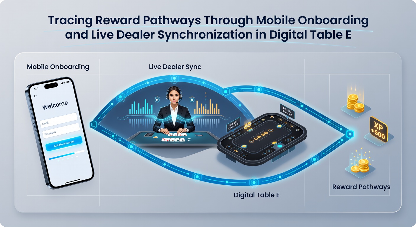 Darstellung der Synchronisation zwischen mobilen Onboarding-Prozessen und Live-Dealern in Tischökosystemen